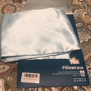 Pretty Blue Satin Pillowcases (2)
